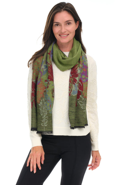 Rapti Cashmere Scarf, Fall Winter Accessories. Forest.