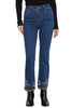 Embroidered Split Cuff Jean