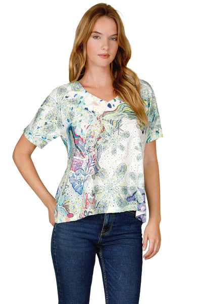 Happy Blooms Eyelet Top