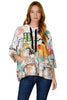 Inoah Meow Mates Hoodie, Spring Summer Women's Shirts Knit. White Multi