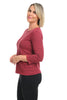 Black Striped Doublecloth Boatneck Top
