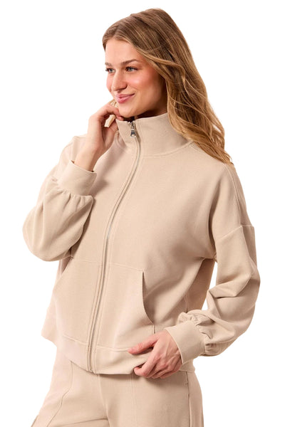 Waffle Zip Cardi Jacket