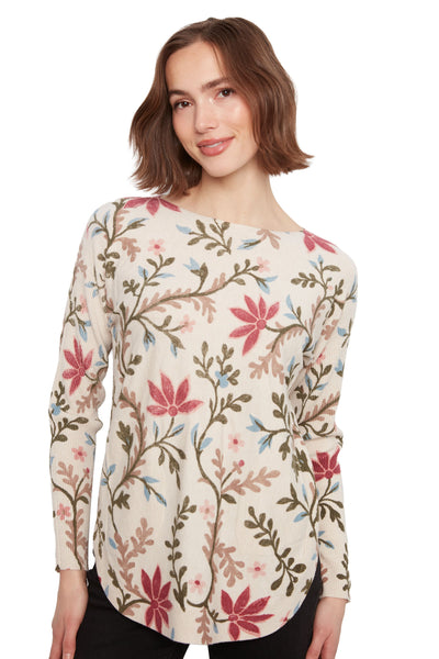 Rustic Garden Boatneck Sweater