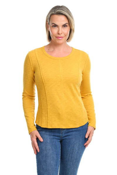 Cotton Pebble Princess Seamed Top