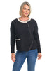 Crinkle Double Faced Metro Pullover