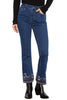Embroidered Split Cuff Jean