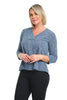 Crimped Shawl Collar Top
