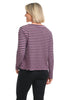 Black Striped Boxy Mock Neck Top