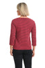 Black Striped Doublecloth Boatneck Top