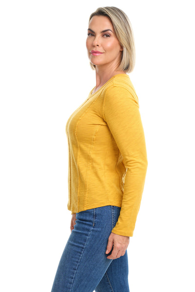 Cotton Pebble Princess Seamed Top
