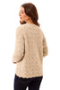 Scalloped Hem Henley Sweater