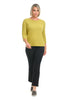 Textured Stripe Boat Neck Top