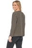 Striped Button Boatneck